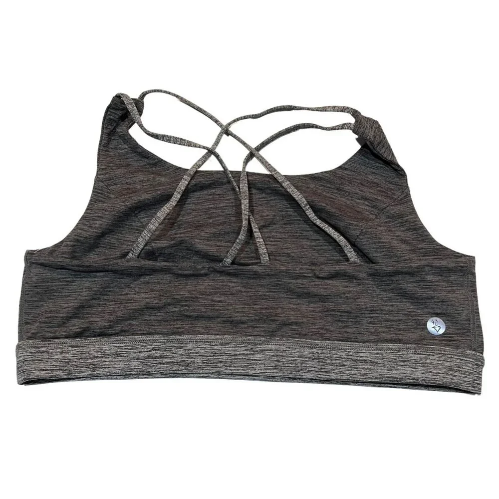 NWT TORRID Active Sports Bra Sz 3X Gray Strappy - Picture 2 of 5